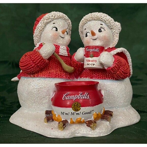 Campbell’s Soup “A BLIZZARD OF HOLIDAY TASTE” Figurine #1644 Love Warms the Soul - Picture 6 of 8